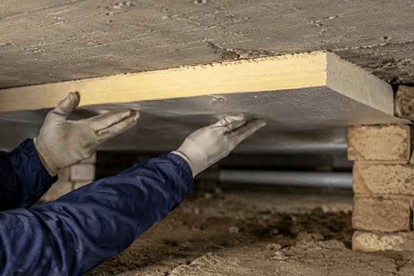 betonvloer isoleren vanuit kruipruimte